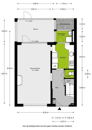 Floorplan - Van Bosseplantsoen 7, 3317 PH Dordrecht